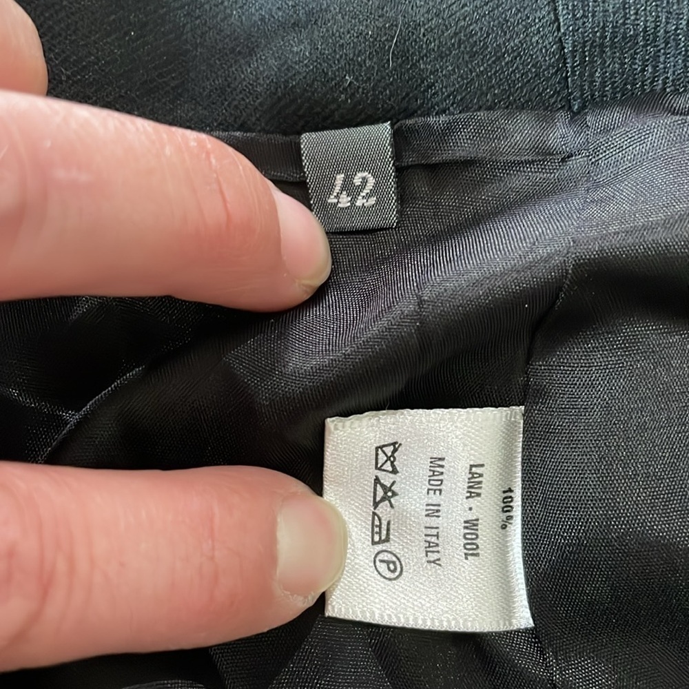 Industria Made in Italy 100% Wool Black Wrap Skirt IT42/US6 - Picture 9 of 10